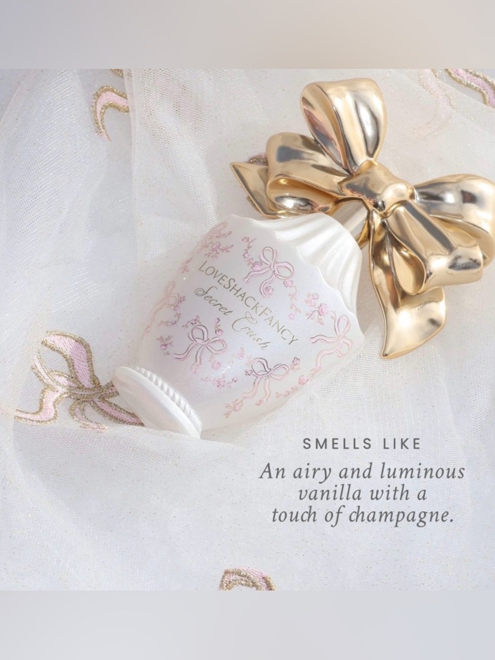 LoveShackFancy Secret Crush Travel Spray - White & Gold - Picture 2 of 4